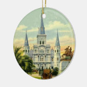 Jackson Square New Orleans Keramik Ornament (Links)