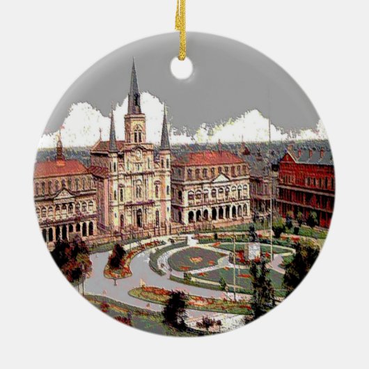 Jackson Square New Orleans Keramikornament (Hinten)