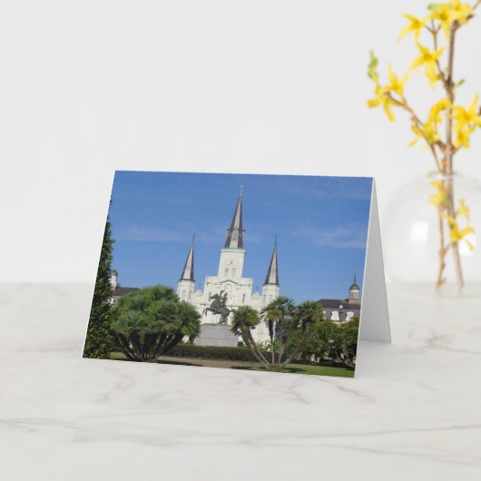 Jackson Square, New Orleans, LA Karte (Gelbe Blume)