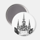 Jackson Square, New Orleans, LA Magnet (Vorderseite/Rückseite)