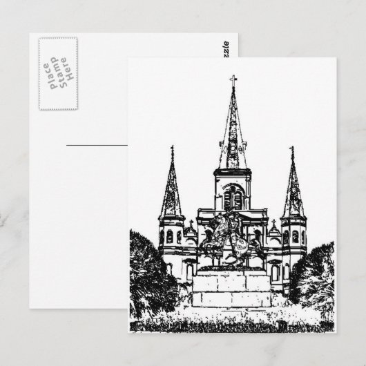 Jackson Square, New Orleans, LA Postkarte (Vorne/Hinten)