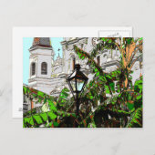 Jackson Square New Orleans Lamp Post Postkarte (Vorne/Hinten)