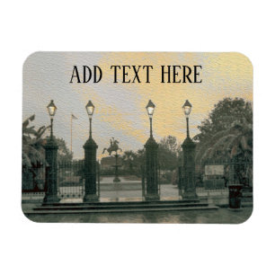Jackson Square New Orleans Magnet, Text hinzufügen Magnet