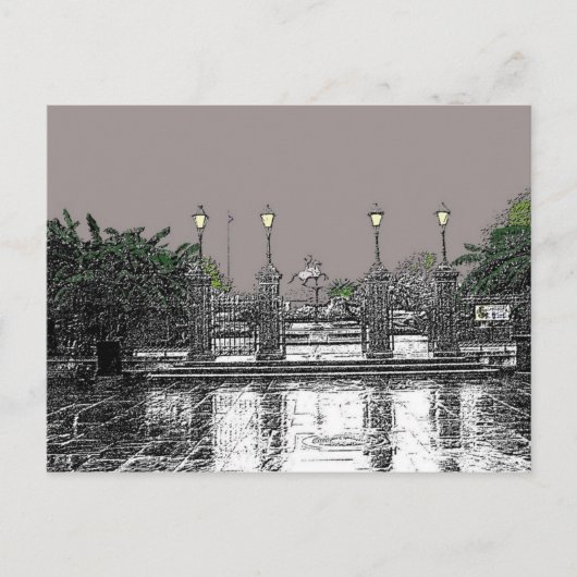 Jackson Square New Orleans Postkarte (Vorderseite)