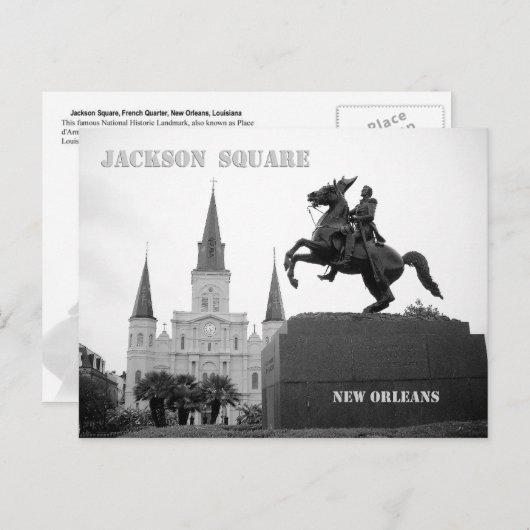 Jackson Square, New Orleans Postkarte (Vorne/Hinten)