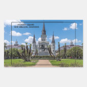 Jackson Square New Orleans Rechteckiger Aufkleber (Vorderseite)