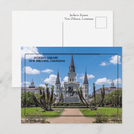 Jackson Square, NOLA Postkarte (Vorne/Hinten)