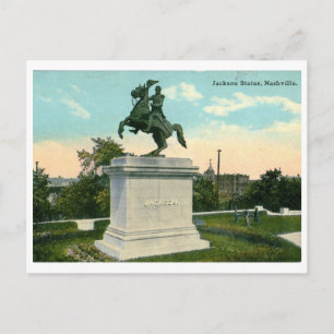 Jackson Statue, Nashville 1918 Vintag Postkarte