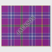 Jackson Tartan mit Nachname Geschenkpapier (Flach)