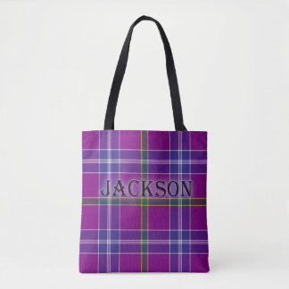 Jackson Tartan mit Nachname Tasche