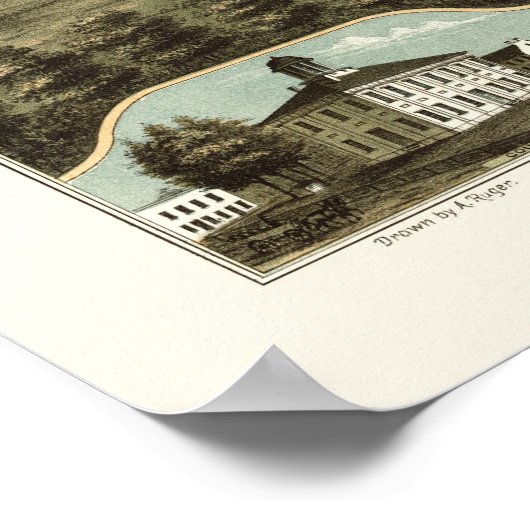 Jackson, TN Panoramic Map - 1870 Poster (Ecke)