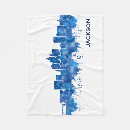 Jackson USA Skyline Blue Fleecedecke (Vorderseite)