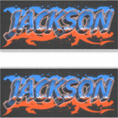 Jackson Vorname Name Graffiti Aufkleber Sticker (Vorderseite)