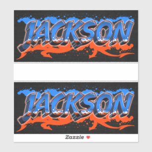 Jackson Vorname Name Graffiti Aufkleber Sticker