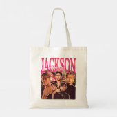 Jackson Wang Inspiriert Tote Bag | K-Pop Daily Cas Tragetasche (Rückseite)