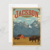 Jackson, WY Postkarte (Vorne/Hinten)