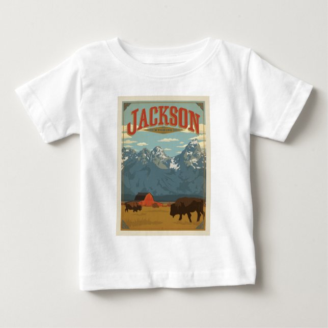 Jackson | Wyoming Baby T-shirt (Vorderseite)