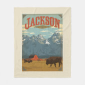 Jackson | Wyoming Fleecedecke (Vorderseite)