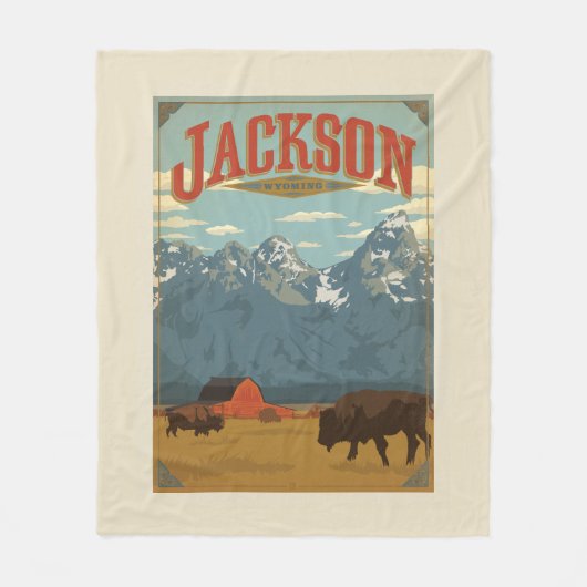 Jackson | Wyoming Fleecedecke (Vorderseite)