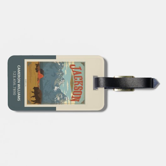 Jackson | Wyoming Gepäckanhänger (Rückseite horizontal)