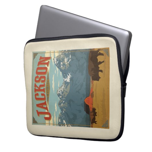 Jackson | Wyoming Laptopschutzhülle (Vorderseite Links)