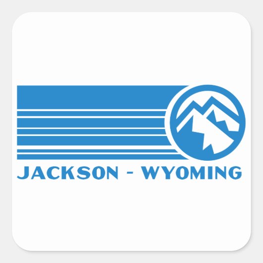 Jackson Wyoming Quadratischer Aufkleber (Vorderseite)
