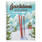Jackson Wyoming Skiplakat Notizblock (Vorderseite)
