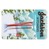 Jackson Wyoming Skiposter Magnet (Horizontal)