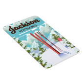 Jackson Wyoming Skiposter Magnet (Rechte Seite)