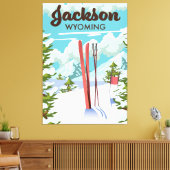 Jackson Wyoming Skipposter Leinwanddruck (Insitu (Wohnzimmer))