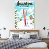 Jackson Wyoming Skipposter Leinwanddruck (Insitu (Schlafzimmer))