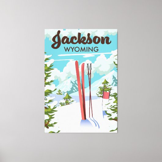 Jackson Wyoming Skipposter Leinwanddruck (Vorderseite)