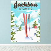 Jackson Wyoming Skipposter Leinwanddruck (Insitu (Holzboden))