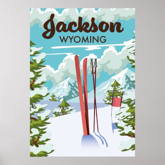 Jackson Wyoming Skipposter Poster (Vorne)
