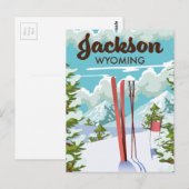 Jackson Wyoming Skipposter Postkarte (Vorne/Hinten)