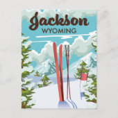 Jackson Wyoming Skipposter Postkarte (Vorderseite)