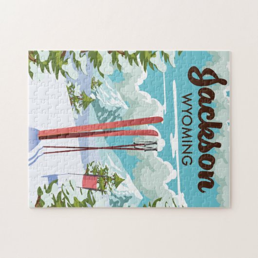 Jackson Wyoming Skipposter Puzzle (Horizontal)