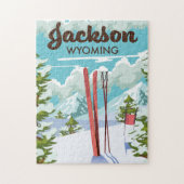 Jackson Wyoming Skipposter Puzzle (Vertikal)