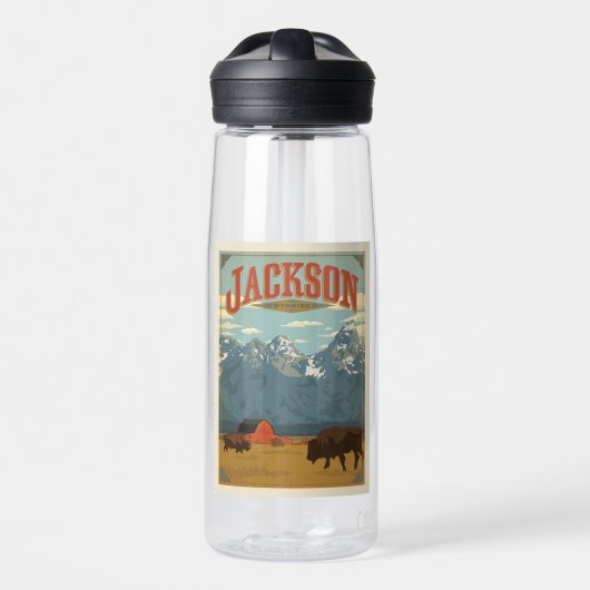 Jackson | Wyoming Trinkflasche (Vorne)