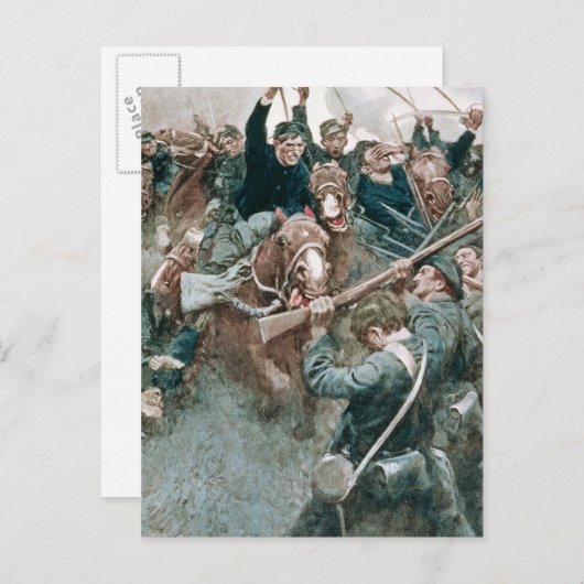 Jacksons Brigade Stehend wie eine Steinmauer Postkarte (Vorne/Hinten)