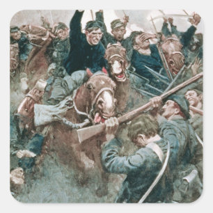 Jacksons Brigade Stehend wie eine Steinmauer Quadratischer Aufkleber