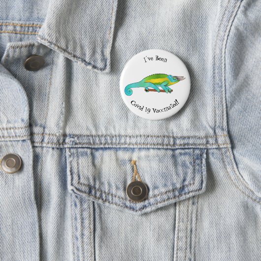 Jacksons Chamäleon-Cartoon-Abbildung Button (Beispiel)