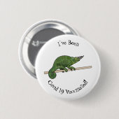 Jacksons Chamäleon-Cartoon-Abbildung Button (Vorne & Hinten)