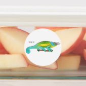 Jacksons Chamäleon-Cartoon-Abbildung Etiketten (Befestigt)