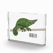 Jacksons Chamäleon-Cartoon-Abbildung Fotoblock (Rechts)
