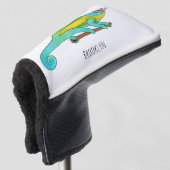 Jacksons Chamäleon-Cartoon-Abbildung Golf Headcover (3/4 Vorderseite)