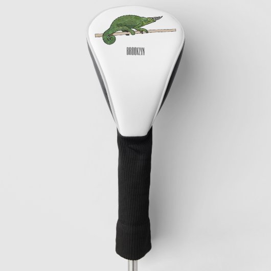 Jacksons Chamäleon-Cartoon-Abbildung Golf Headcover (Vorderseite)