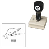 Jacksons Chamäleon-Cartoon-Abbildung Gummistempel (Stempel)