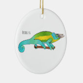 Jacksons Chamäleon-Cartoon-Abbildung Keramik Ornament (Rechts)
