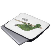 Jacksons Chamäleon-Cartoon-Abbildung Laptopschutzhülle (Vorne Knopf)